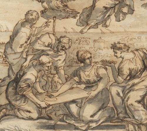 Allégorie de la navigation d’après Pierre de Cortone - Ecole romaine du XVIIe siècle - Galerie Thierry Matranga