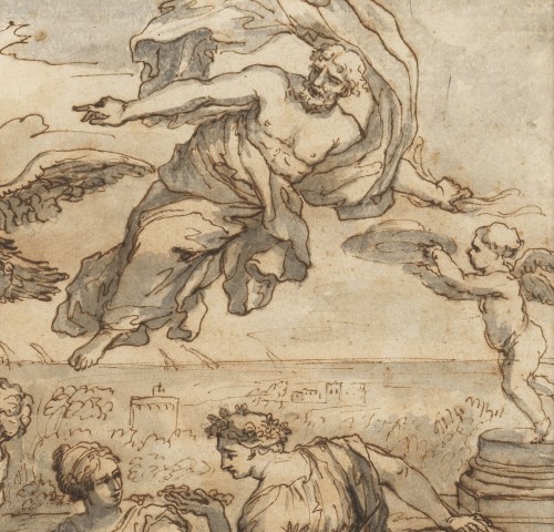 XVIIe siècle - Allégorie de la navigation d’après Pierre de Cortone - Ecole romaine du XVIIe siècle