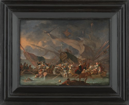 Bataille navale entre les Chrétiens et les Turcs – Johannes Lingelbach (1622 – 1674)
