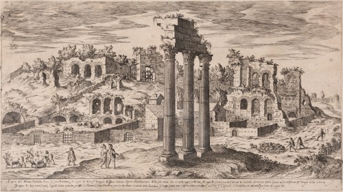 XVIe siècle et avant - Les vestiges de l’Antiquité à Rome, 3 planches – Etienne Dupérac (c. 1525 – 1601)