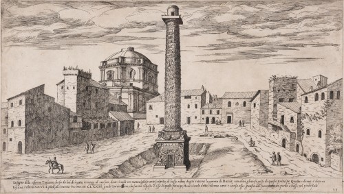 Les vestiges de l’Antiquité à Rome, 3 planches – Etienne Dupérac (c. 1525 – 1601) - 