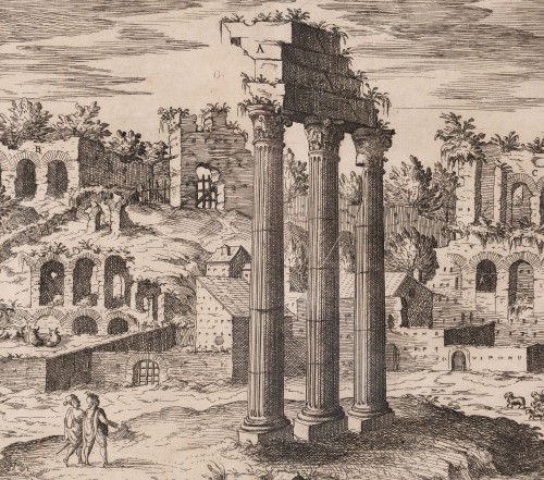 Antiquités - Les vestiges de l’Antiquité à Rome, 3 planches – Etienne Dupérac (c. 1525 – 1601)