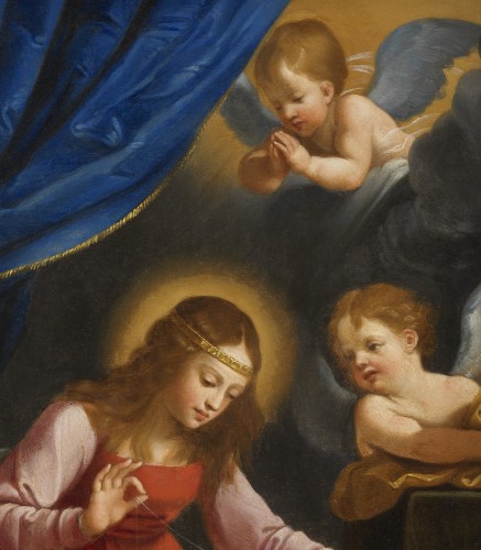 La Vierge à la couture, école de Guido Reni (1575 – 1642) - Galerie Thierry Matranga