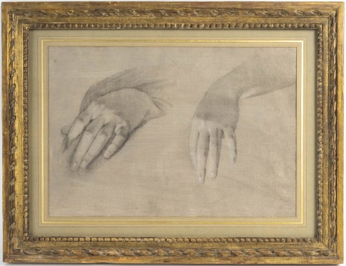 Etudes de mains, Ecole italienne du XVIIIe siècle - Tableaux et dessins Style 