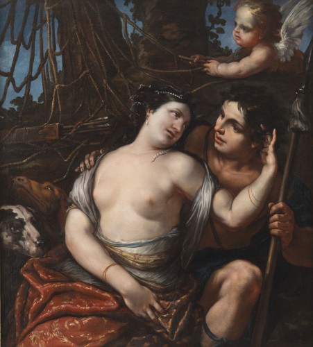 Vénus et Adonis – Attribué à Antonio Bellucci (1654 – 1726) - Tableaux et dessins Style 