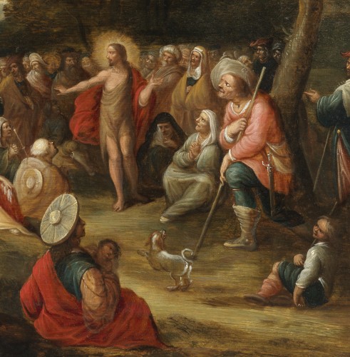 Tableaux et dessins Tableaux XVIIe siècle - La prédication de Saint Jean-Baptiste – Atelier de Frans II Francken (1581 – 1641)