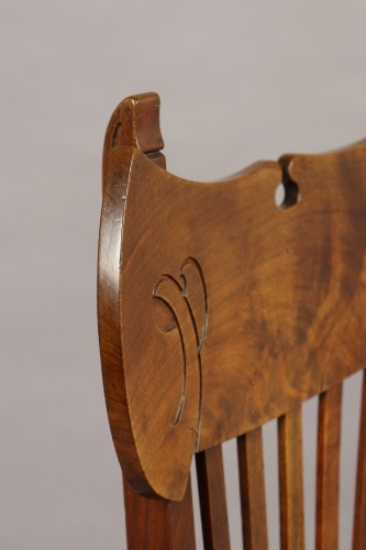 Antiquités - Ensemble de huit chaises par Gustave Serrurier-Bovy