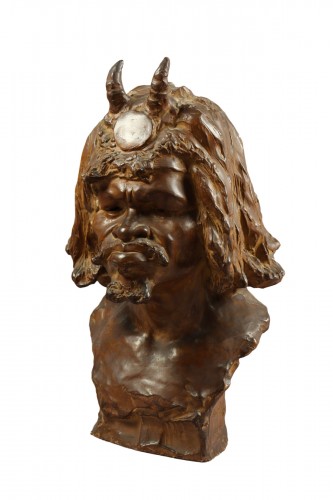Head of a sorcerer by Guillaume Laplagne (1870-1927)
