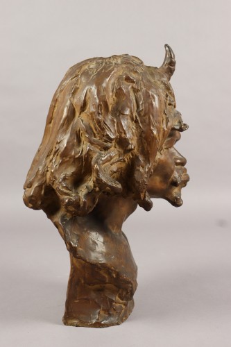 20th century - Head of a sorcerer by Guillaume Laplagne (1870-1927)