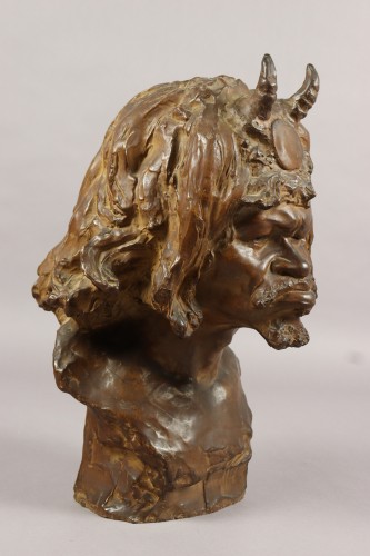 Head of a sorcerer by Guillaume Laplagne (1870-1927) - Art nouveau