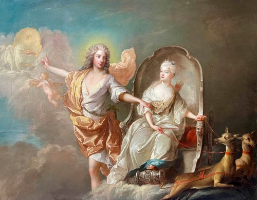Prince & Princess of Conti as Apollo & Diana François de Troy (1645-1730) and studio