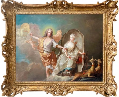 Antiquités - Prince et princesse de Conti comme Apollon et Diane par François de Troy (1645-1730) et atelier