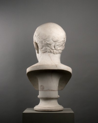 XIXe siècle - Buste en marbre de Cicéron, Italie, XIXe siècle, d'après l'Antique