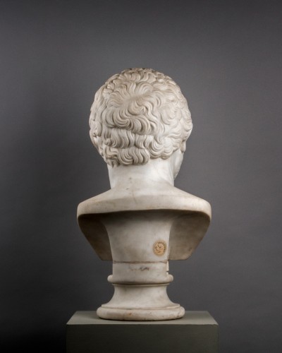XIXe siècle - Buste en marbre de Démosthène, Italie, XIXe siècle, d'après l'Antique