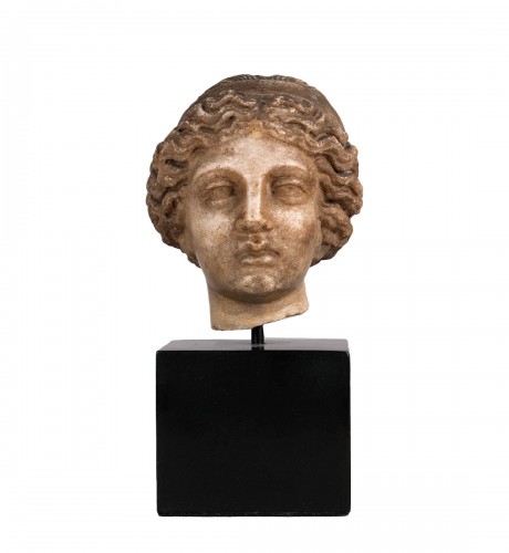 Roman Marble head of a goddess, circa 2nd-3rd century AD