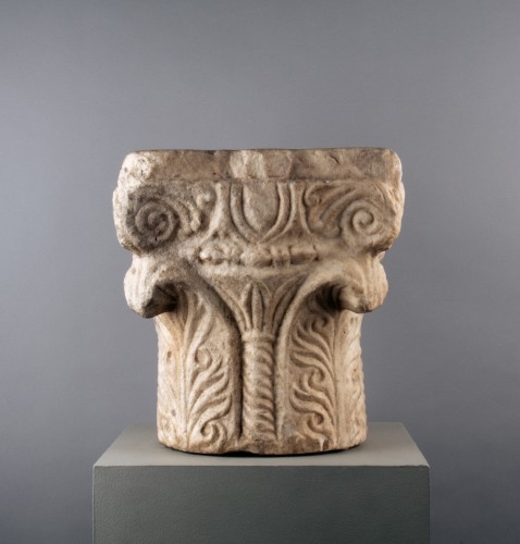 Sculpture  - Romanesque Marble Capital, Southern France 12th Century