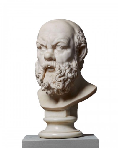 Marble bust of Socrates, Italian, 19th century