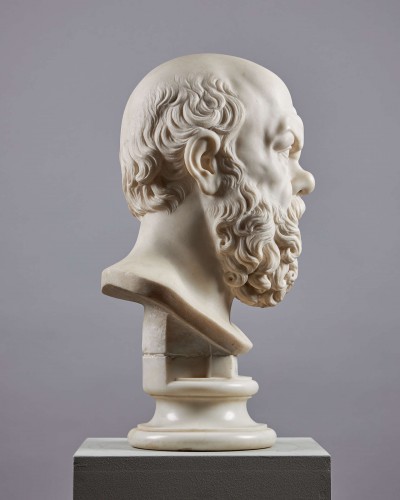 Marble bust of Socrates, Italian, 19th century - 