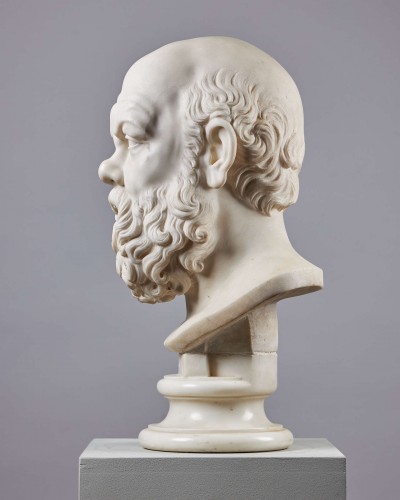 Marble bust of Socrates, Italian, 19th century - Empire