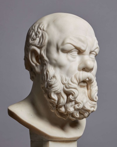 Empire - Marble bust of Socrates, Italian, 19th century