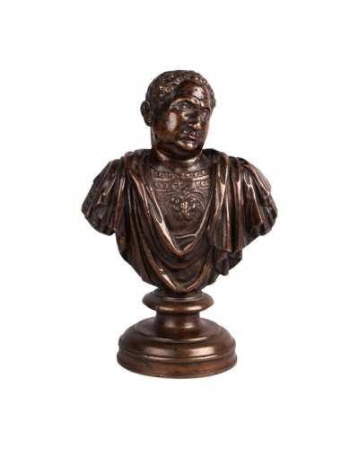 Buste en bronze d'un empereur romain, Italie XVIe siècle