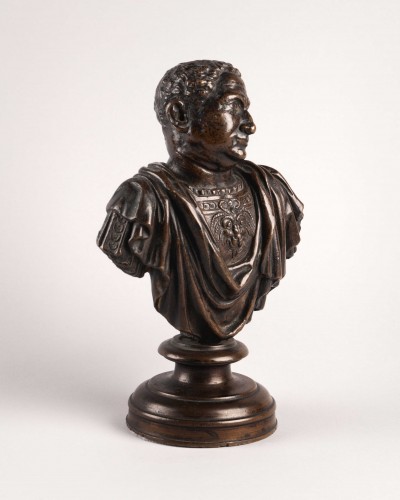 Buste en bronze d'un empereur romain, Italie XVIe siècle - Sculpture Style Renaissance