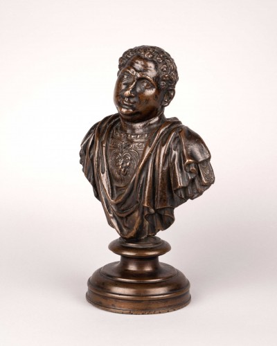 Buste en bronze d'un empereur romain, Italie XVIe siècle - Renaissance