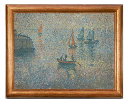 Scène marine pointilliste, Alfred William Finch (1854-1930)