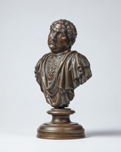 Buste en bronze d'un empereur romain, Italie XVIe siècle - Renaissance