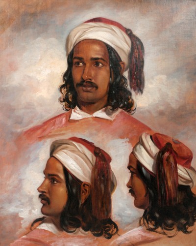 Oil Study of an Arabian Youth, British School, 19th century