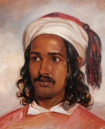 Paintings & Drawings  - Oil Study of an Arabian Youth, British School, 19th century