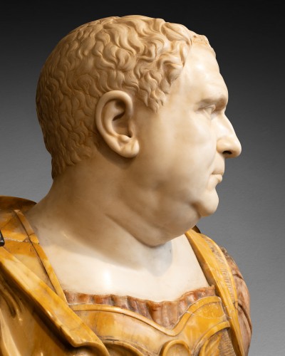 Buste de l’empereur Vitellius, Rome vers 1820 - Sculpture Style Restauration - Charles X