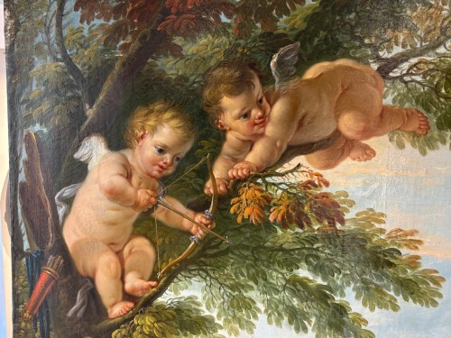 Antiquités - Les enfants chasseurs ou la terre, J.F Parrocel 1764
