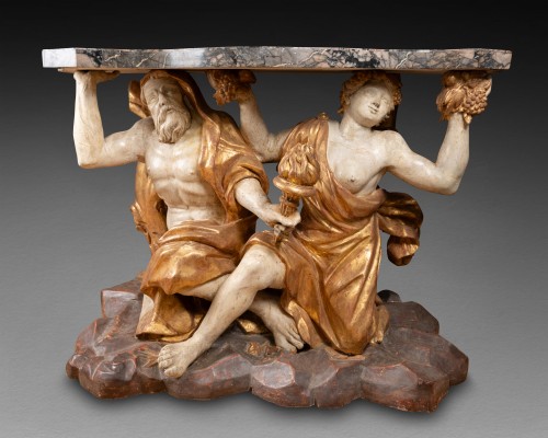 Furniture  - Pair of Tables with the Four Seasons, Rome circa 1700