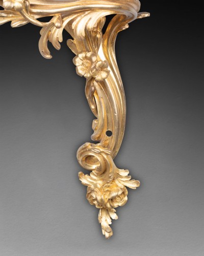 Paire de grandes appliques rocailles, Paris vers 1750 - Louis XV