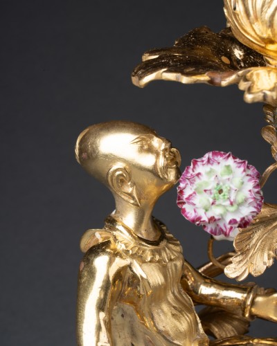 Pair of Chinese candlesticks Paris, Louis XV period - Lighting Style Louis XV