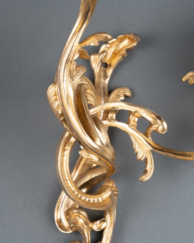 Pair of rocaille sconces, Paris, Louis XV period - Louis XV