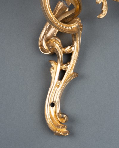 Louis XV - Paire d’appliques rocailles, Paris époque Louis XV vers 1750