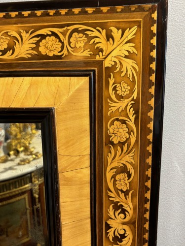 Pair of marquetry mirrors, Dauphiné Louis XIV period - 