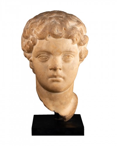 Caracalla child, marble head - Italy late Renaissance