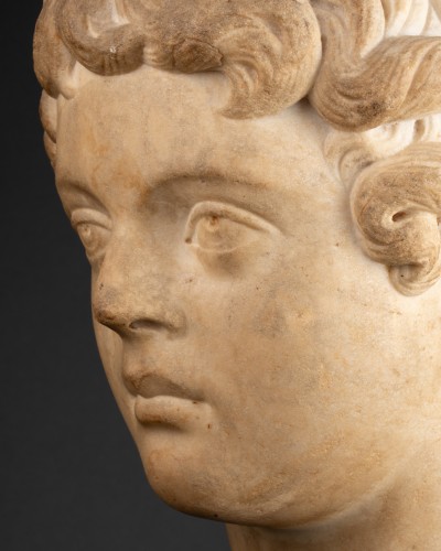 Caracalla child, marble head - Italy late Renaissance - Sculpture Style Renaissance