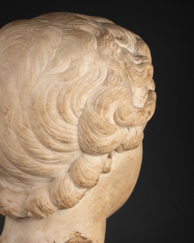 Sculpture  - Caracalla child, marble head - Italy late Renaissance