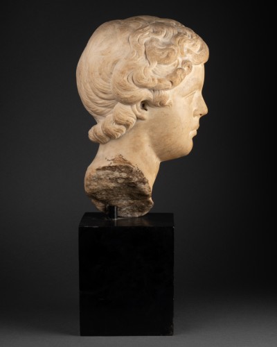 17th century - Caracalla child, marble head - Italy late Renaissance