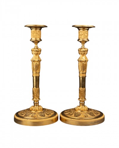 Pair of candlesticks attributable to Claude Galle, Paris circa 1807