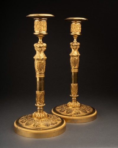 19th century - Pair of candlesticks attributable to Claude Galle, Paris circa 1807