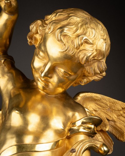 Ormolu  bronze angel, Italy, 18th century - Sculpture Style Louis XV