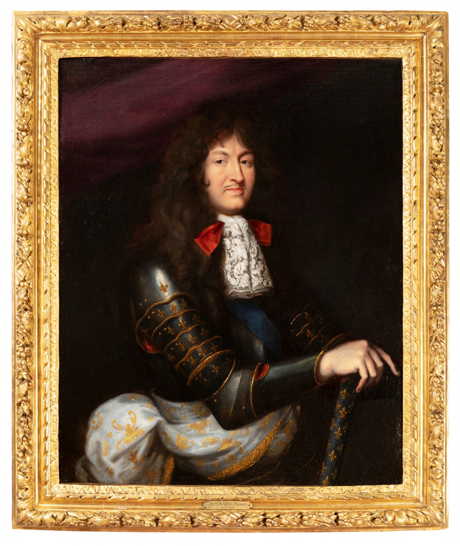Louis XIV, King of France, head-and-shoulders portrait, facing slightly  right, wearing armor] / Goupil & Co., Paris.