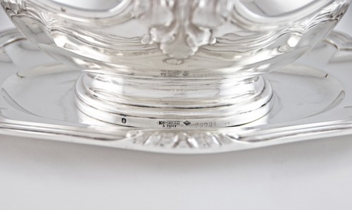 19th century - Boin -Taburet – Solid silver set of four dishes, two sauceboats, and a dish