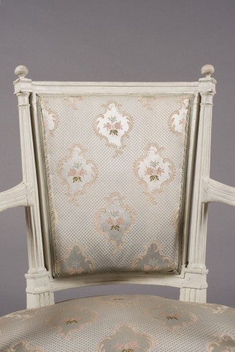 Seating  - Set of Four Cabriolet Armchairs, Directoire Period, 18th Century