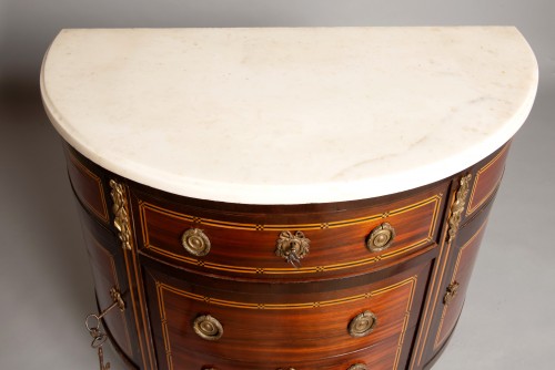 Louis XVI Period Demi-Lune Commode, Eastern France, 18th Century - 